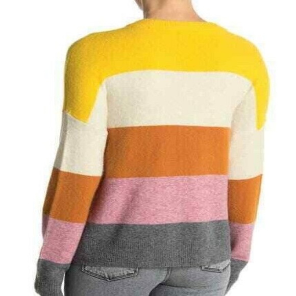 Madewell Crofton Striped Pullover Sweater in Coziest Yarn Large - Picture 2 of 12